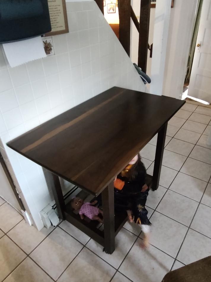 Custom live-edge wood table by AB6 Carpentry